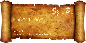 Széll Pál névjegykártya